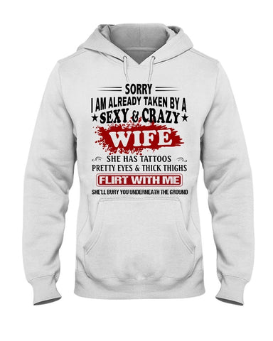 Sexy Crazy Wife Husband Couple Tee Hoodie