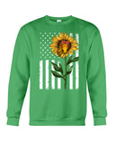 Black America Flag Sunflower Tote Bag - Sweatshirt - Ladies Flowy Tank