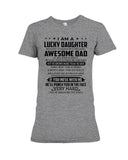 Lucky Daughter - Awesome Dad August T-Shirt - Youth Tee - Ladies Tee
