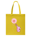 A Pink Elephant Beside Pink Flower  Limited Classic T-Shirt - Guys V-Neck - Basketweave Tote Bag