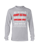 Grumpy Old Man Have A May Awesome Wife Limited Classic T-Shirt - Hoodie - Unisex Long Sleeve