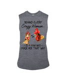 Behind A Crazy Woman Is A Man Who Made It Limited Classic T-Shirt - Guys Tee - Unisex Long Sleeve