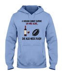 A Woman Needs Wine And Rugby Limited Classic T-Shirt - Hoodie - Ladies Tee