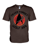 Never Forget Wolf 359 - Hoodie - Guys V-Neck