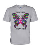 In October I Wear Pink Tote Bag - Hoodie - Guys V-Neck
