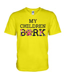 Dog Footprint- My Children Bark Limited Classic T-Shirt - Hoodie - Guys V-Neck