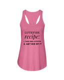 Lutefisk Recipe T-Shirt - Ladies Flowy Tank - Hoodie