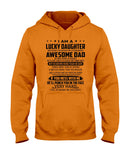 Lucky Daughter - Awesome Dad August T-Shirt - Hoodie - Guys V-Neck
