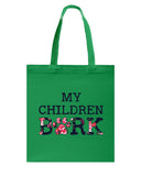 Dog Footprint- My Children Bark Limited Classic T-Shirt - Unisex Long Sleeve - Basketweave Tote Bag