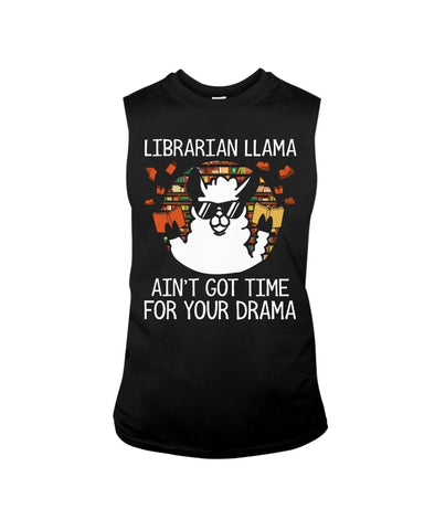 Librarian Llama Ain't Got Time For Your Grandma Tote Bag - Unisex Long Sleeve - Sweatshirt