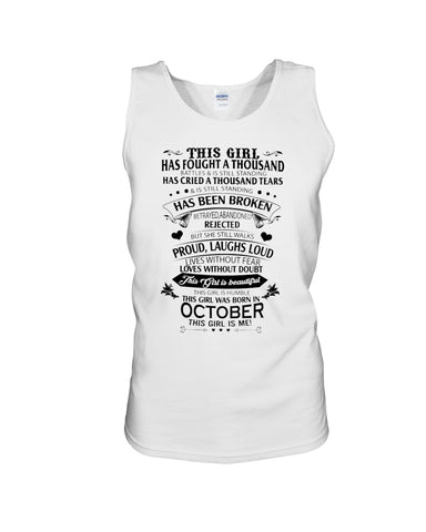 This Girl Was Born In October Limited Classic T-Shirt - Unisex Tank Top - Ladies Flowy Tank