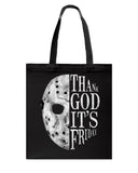 Thank God It's Friday Tote Bag - Guys Tee - Basketweave Tote Bag