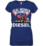 Real Woman Smell Like Diesel T-Shirt - Guys V-Neck - Ladies V-Neck