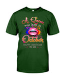 Happy Birthday To October Queen T-Shirt - Guys Tee - Unisex Long Sleeve