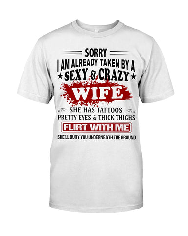 Sexy And Grazy Wife T-Shirt - Guys Tee - Unisex Long Sleeve