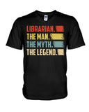 Librarian -The Man-The Myth- The Lengend Tote Bag - Guys V-Neck - Mug