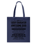 Lucky Daughter Of A March Awesome Dad Limited Classic T-Shirt - Unisex Long Sleeve - Basketweave Tote Bag