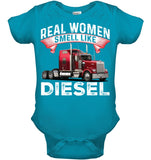 Real Woman Smell Like Diesel T-Shirt - Baby Onesie - Youth Tee