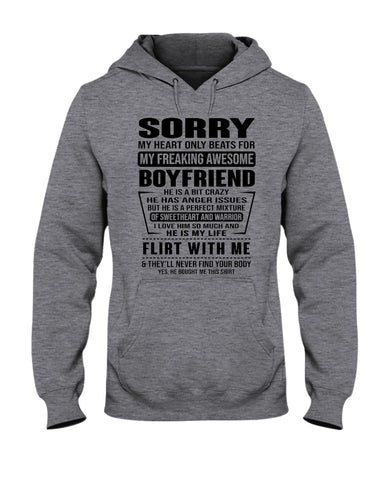 My Freaking Awesome Boyfriend T-Shirt - Hoodie - Guys V-Neck