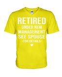 Retired Under New Management Limited Classic T-Shirt - Guys V-Neck