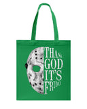 Thank God It's Friday Tote Bag - Guys Tee - Basketweave Tote Bag