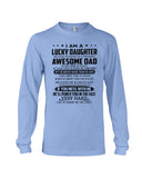 Lucky Daughter - Awesome Dad August T-Shirt - Unisex Long Sleeve - Basketweave Tote Bag