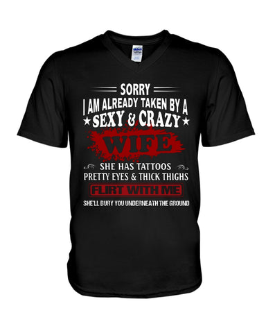 Sexy And Crazy Wife T-Shirt - Guys V-Neck - Mug