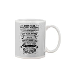 This Girl Was Born In October Limited Classic T-Shirt - Basketweave Tote Bag - Mug