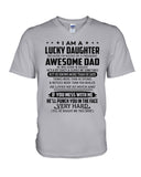 Lucky Daughter - Awesome Dad August T-Shirt - Hoodie - Guys V-Neck