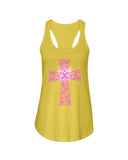 Breast Cancer Cross T-Shirt - Unisex Tank Top - Ladies Flowy Tank