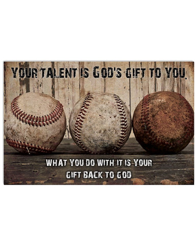 Your Talent Is God's Gift To You Horizontal Poster