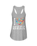 I Love Ukulele Limited Classic T-Shirt - Ladies Flowy Tank - Ladies Tee