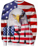 USA Eagle Flag - animal - Sweatshirt / S - www.secrettees.com