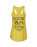 A Girl Who Really Loved Cats And Games - Unisex Tank Top - Ladies Flowy Tank