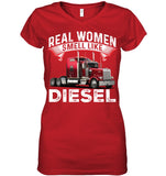 Real Woman Smell Like Diesel T-Shirt - Guys V-Neck - Ladies V-Neck