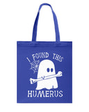 I Found This Humerus - Basketweave Tote Bag - Mug