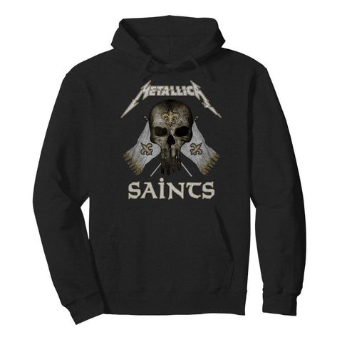 New Orleans Saints - Metallica T-Shirt - Hoodie - Unisex Long Sleeve