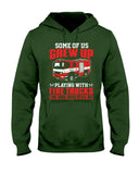 Grew Up Playing With Fire Trucks Tote Bag - Hoodie - Guys V-Neck