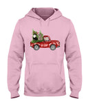 Christmas Cat And Red Car T-Shirt - Ladies Tee - Hoodie