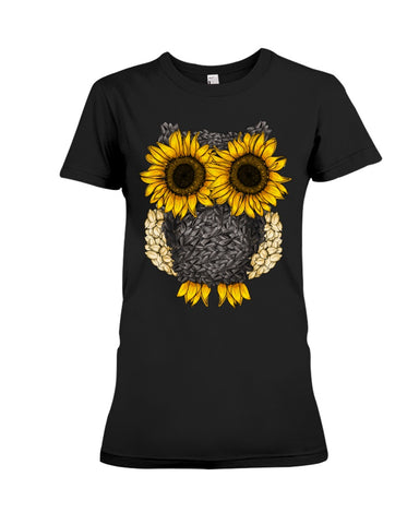 Sunflower Owl Limited Classic T-Shirt - Ladies Tee - Hoodie