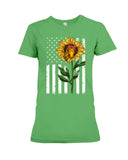 Black America Flag Sunflower Tote Bag - Ladies Tee - Hoodie