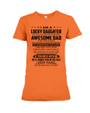 Lucky Daughter - Awesome Dad August T-Shirt - Youth Tee - Ladies Tee
