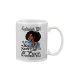 September Girl If My Mouth Doesn't Say It My Face Definitely Will Classic T-Shirt - Basketweave Tote Bag - Mug