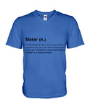 Defitition Of A Sister T-Shirt - Hoodie - Guys V-Neck