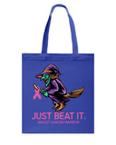 Just Beat It- Breast Cancer Awareness Limited Classic T- Shirt - Guys V-Neck - Basketweave Tote Bag