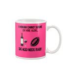 A Woman Needs Wine And Rugby Limited Classic T-Shirt - Guys V-Neck - Mug