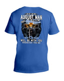 August Man Be Strong And Courageous Limited Classic T-Shirt - Hoodie - Guys V-Neck