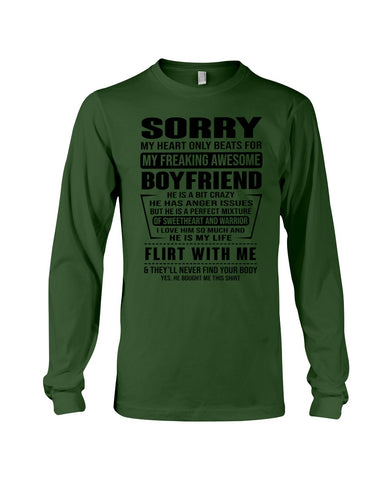 My Freaking Awesome Boyfriend T-Shirt - Unisex Long Sleeve