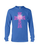 Breast Cancer Cross T-Shirt - Unisex Long Sleeve - Basketweave Tote Bag