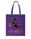 Just Beat It- Breast Cancer Awareness Limited Classic T- Shirt - Guys V-Neck - Basketweave Tote Bag
